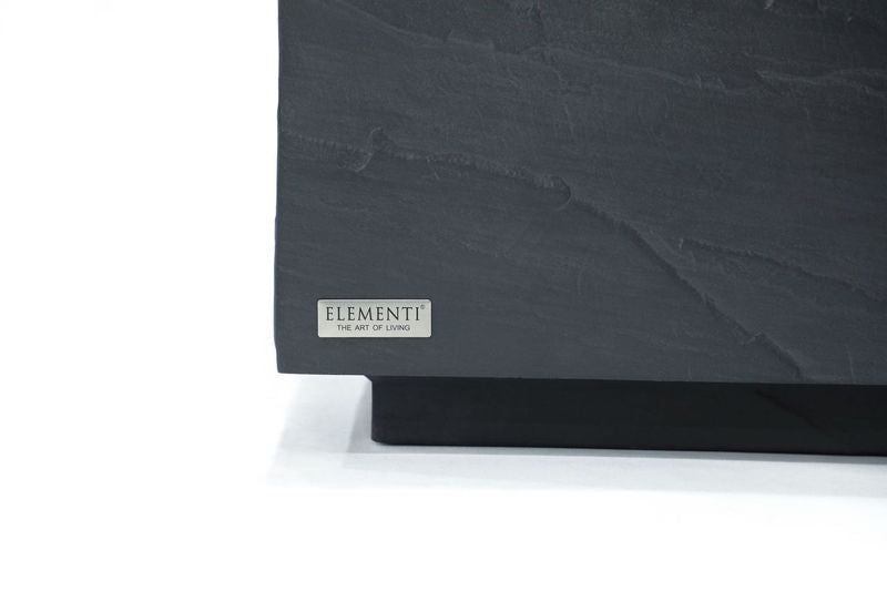 Elementi Home Colorado 60" Large Rectangle Slate Black Concrete Coffee Table