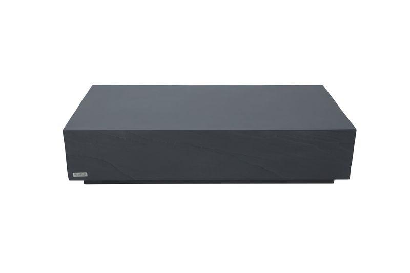 Elementi Home Colorado 60" Large Rectangle Slate Black Concrete Coffee Table