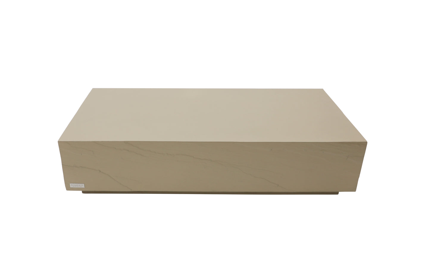Elementi Home Colorado 60" Large Rectangle Sunlight Yellow Concrete Coffee Table