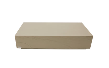 Elementi Home Colorado 60" Large Rectangle Sunlight Yellow Concrete Coffee Table