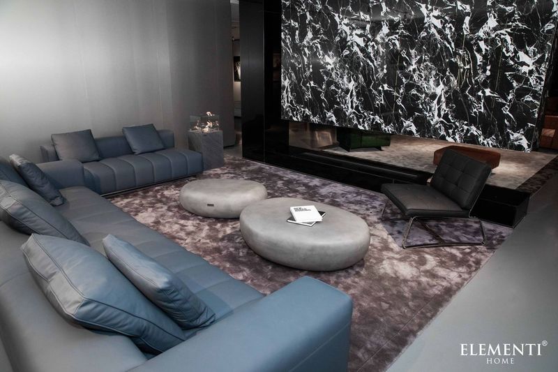 Elementi Home Hawaii 48" Large Moon Grey Concrete Pebble Table