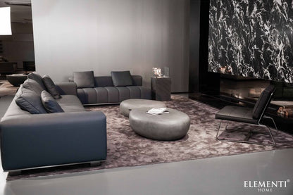 Elementi Home Hawaii 48" Large Moon Grey Concrete Pebble Table
