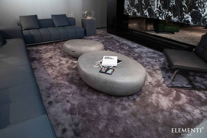 Elementi Home Hawaii 48" Large Moon Grey Concrete Pebble Table