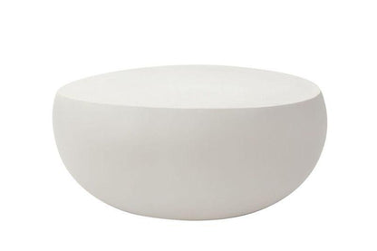 Elementi Home Ikaria 42" Cream White Cobble Concrete Coffee Table