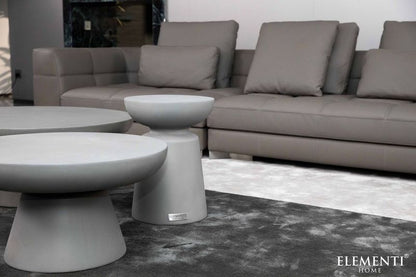 Elementi Home Kylix 14" Small Space Grey Concrete Side Table