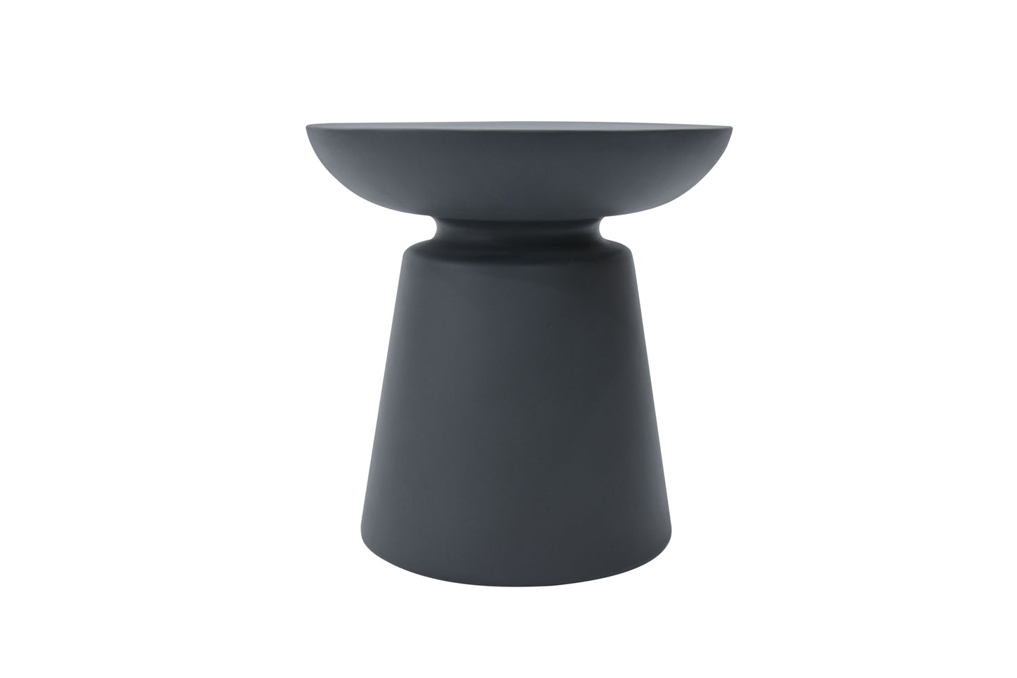 Elementi Home Kylix 20" Large Slate Black Concrete Side Table