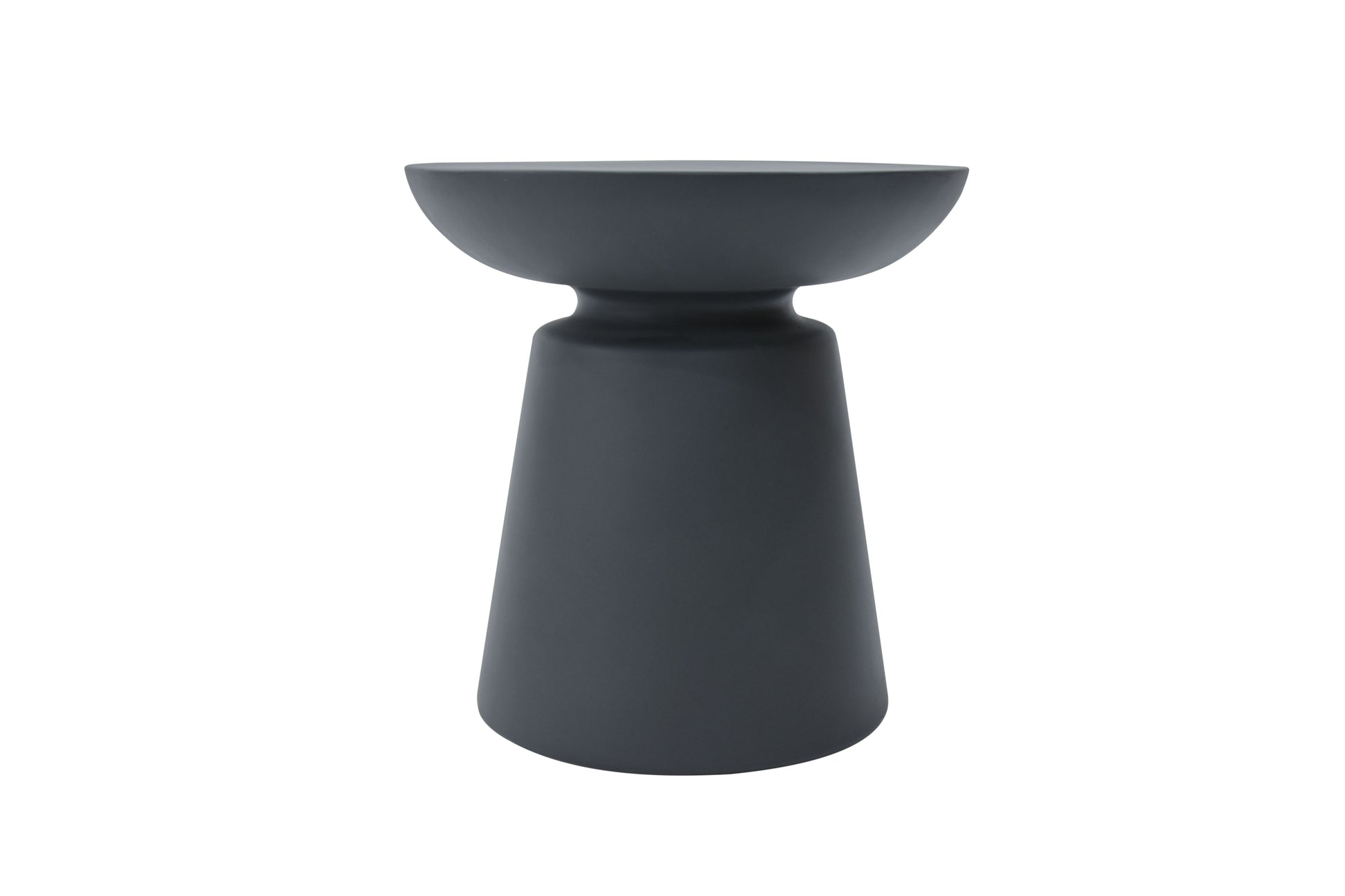 Elementi Home Kylix 20" Large Slate Black Concrete Side Table