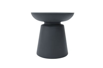 Elementi Home Kylix 20" Large Slate Black Concrete Side Table