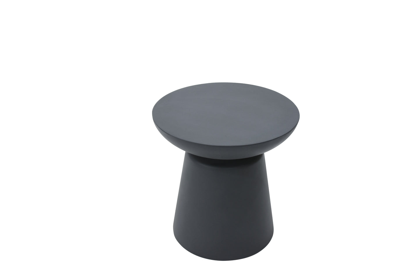 Elementi Home Kylix 20" Large Slate Black Concrete Side Table