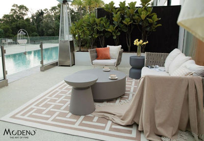 Elementi Home Kylix 20" Large Space Grey Concrete Side Table