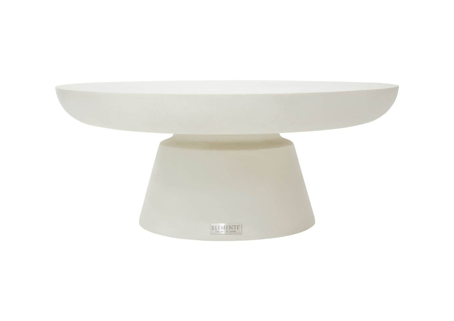 Elementi Home Kylix 26" Small Cream White Concrete Coffee Table