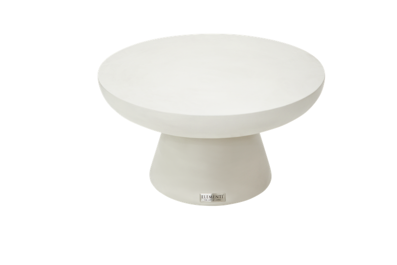 Elementi Home Kylix 34" Medium Cream White Concrete Coffee Table