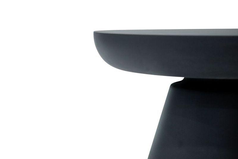 Elementi Home Kylix 34" Medium Slate Black Concrete Coffee Table