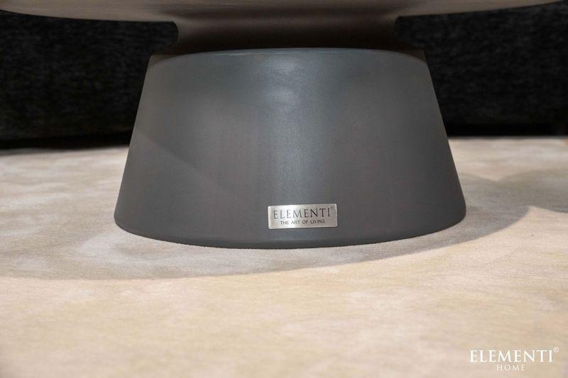 Elementi Home Kylix 34" Medium Slate Black Concrete Coffee Table