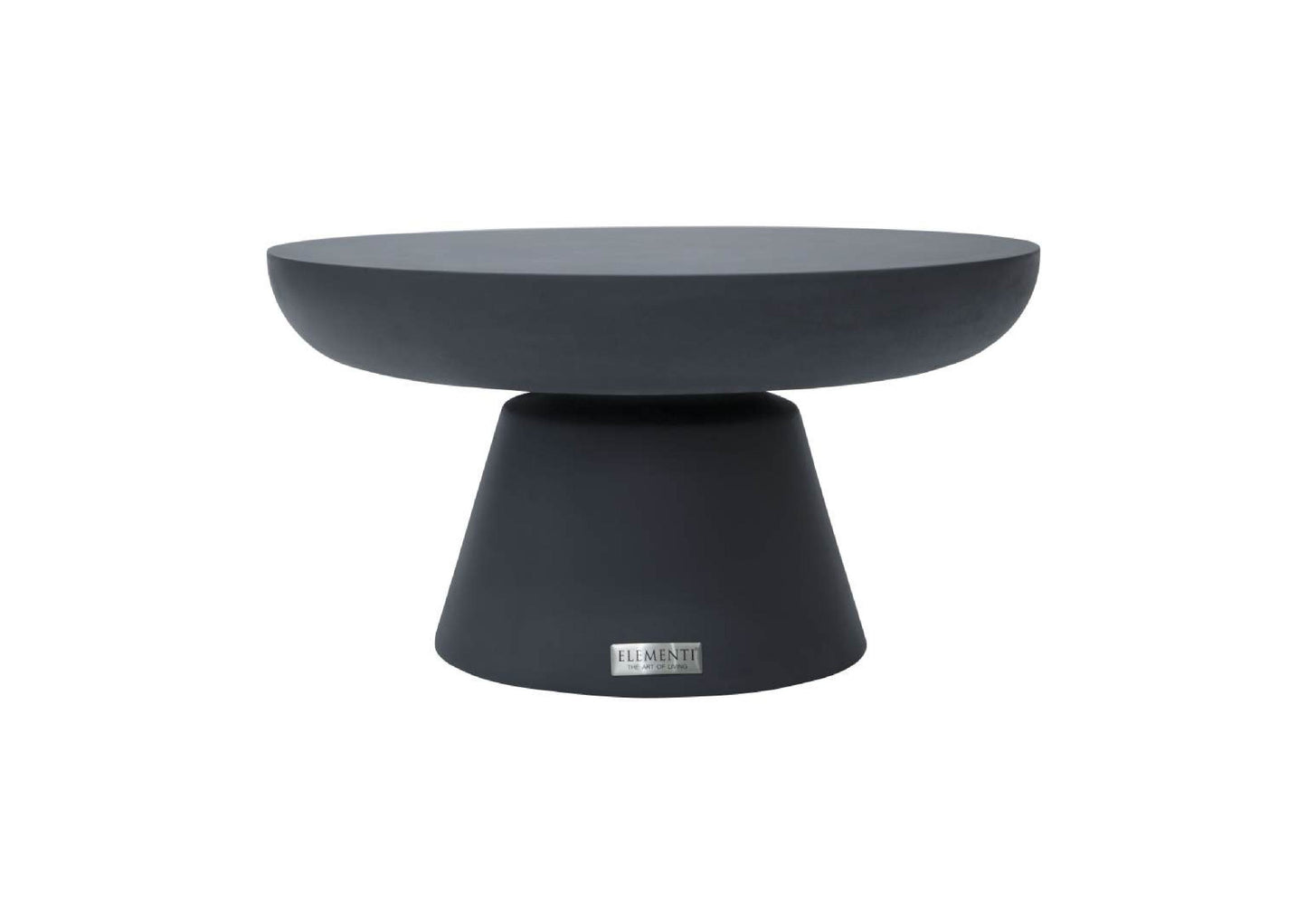 Elementi Home Kylix 34" Medium Slate Black Concrete Coffee Table