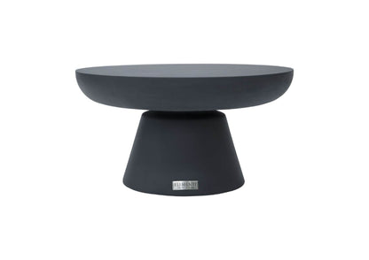 Elementi Home Kylix 34" Medium Slate Black Concrete Coffee Table