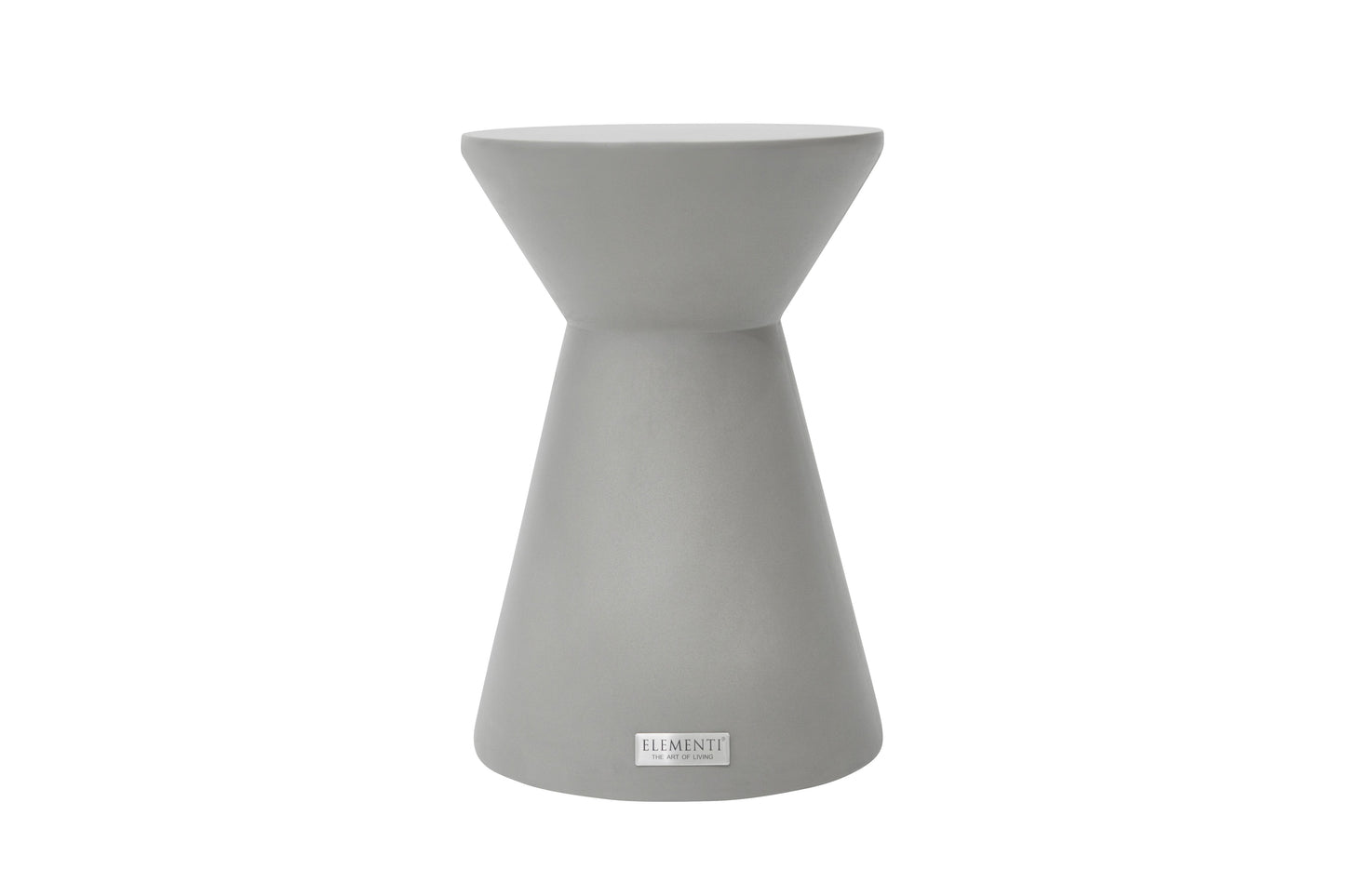 Elementi Home Rome 14" Small Space Grey Concrete Side Table