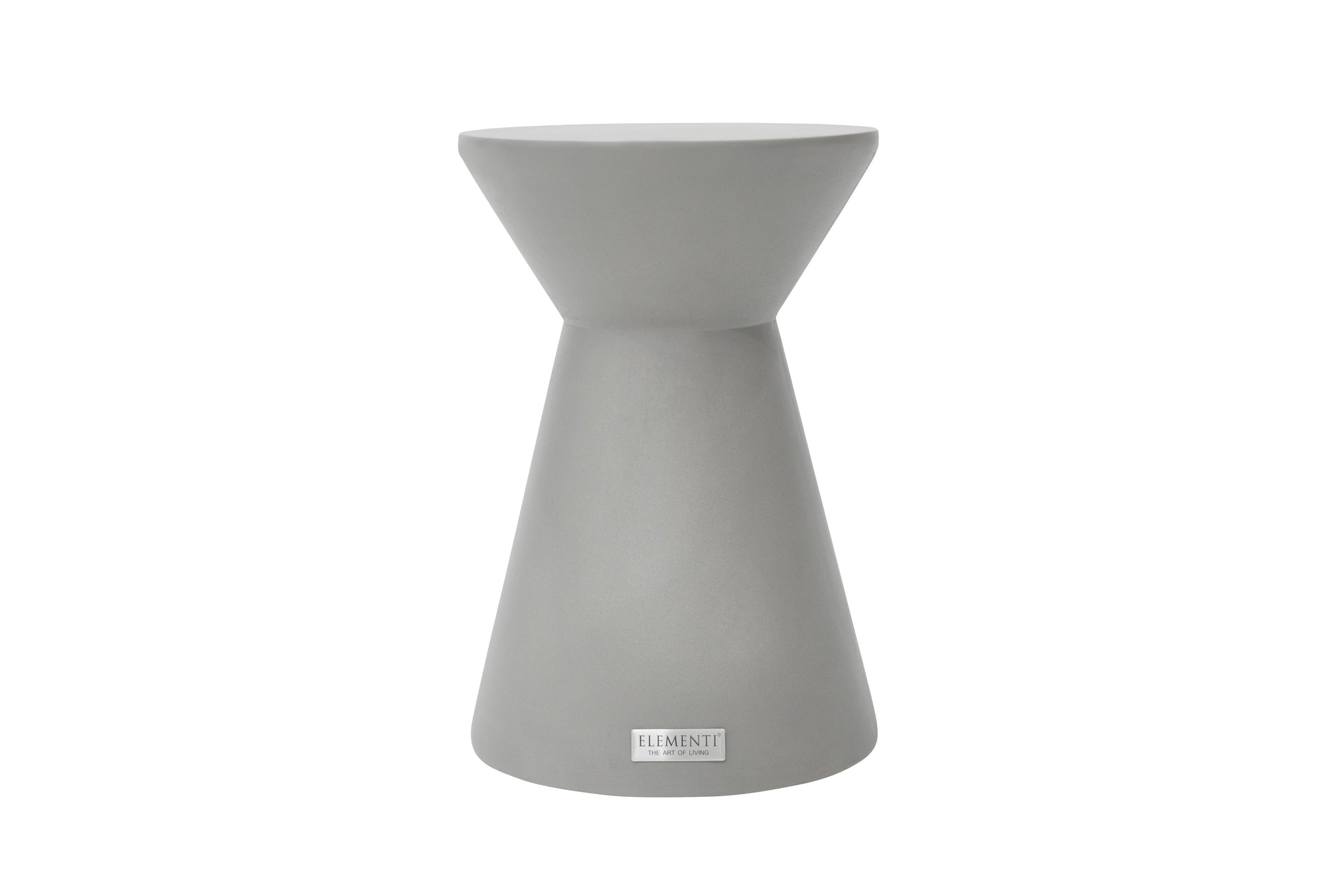 Elementi Home Rome 14" Small Space Grey Concrete Side Table