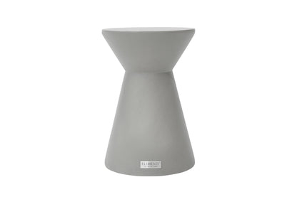 Elementi Home Rome 14" Small Space Grey Concrete Side Table