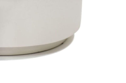 Elementi Home Rome 18" Large Cream White Concrete Side Table