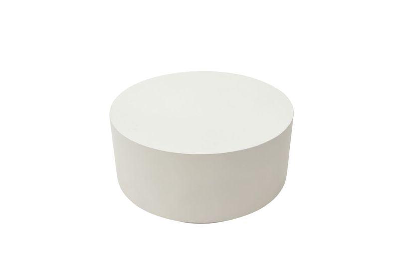 Elementi Home Rome 34" Medium Cream White Concrete Coffee Table