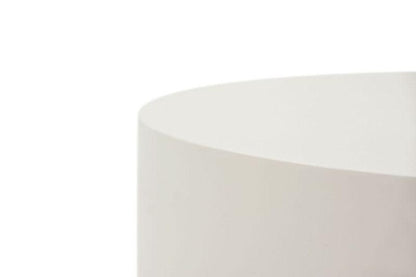 Elementi Home Rome 40" Large Cream White Concrete Coffee Table