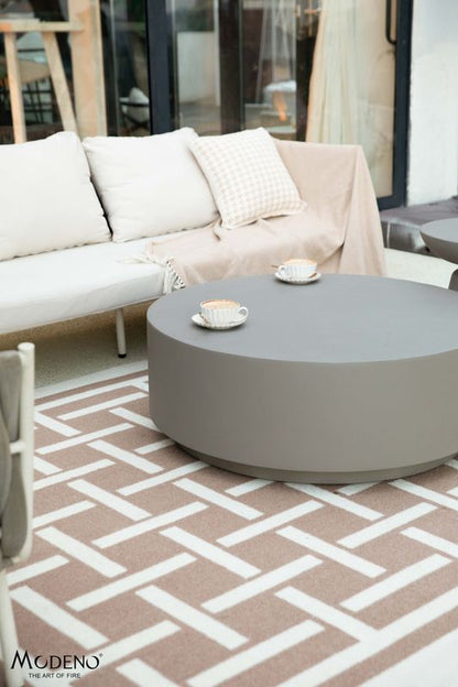 Elementi Home Rome 40" Large Space Grey Concrete Coffee Table