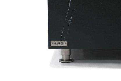 Elementi Home Sofia 40" Medium Square Bulgaria Black Marble Porcelain Coffee Table