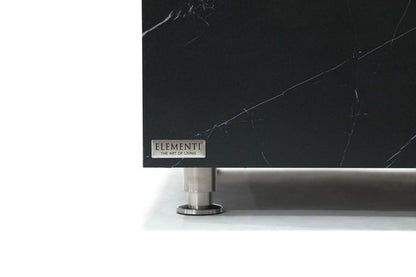Elementi Home Sofia 62" Rectangle Bulgaria Black Marble Porcelain Coffee Table