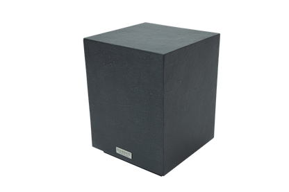 Elementi Home Tevere 14" Small Slate Black Concrete Side Table
