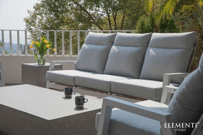 Elementi Home Tevere 14" Small Space Grey Concrete Side Table