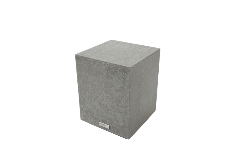 Elementi Home Tevere 14" Small Space Grey Concrete Side Table