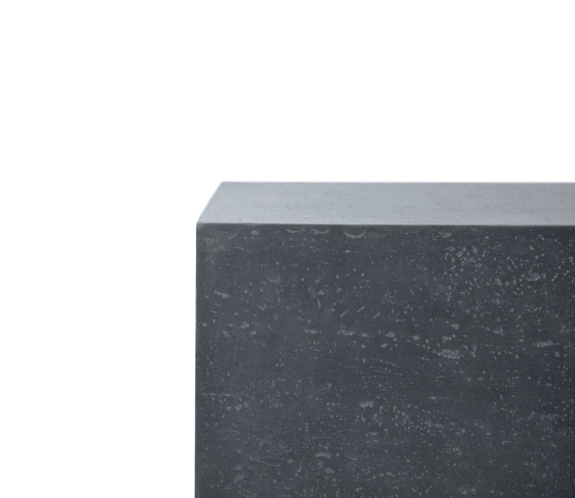 Elementi Home Tevere 18" Large Slate Black Concrete Side Table