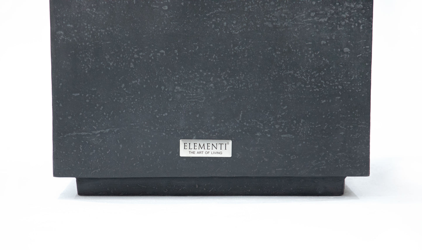 Elementi Home Tevere 18" Large Slate Black Concrete Side Table