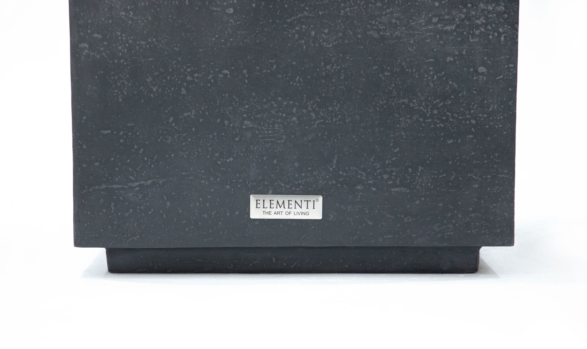 Elementi Home Tevere 18" Large Slate Black Concrete Side Table