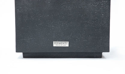 Elementi Home Tevere 18" Large Slate Black Concrete Side Table