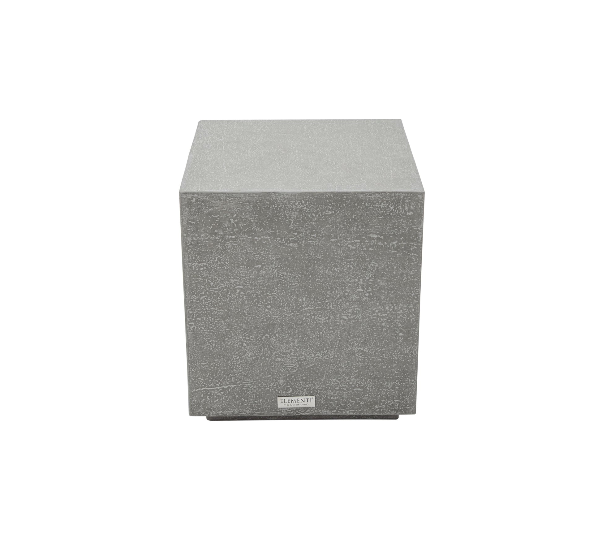 Elementi Home Tevere 18" Large Space Grey Concrete Side Table