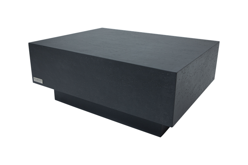 Elementi Home Tevere 34" Medium Rectangle Slate Black Concrete Coffee Table