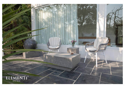 Elementi Home Tevere 34" Medium Rectangle Space Grey Concrete Coffee Table