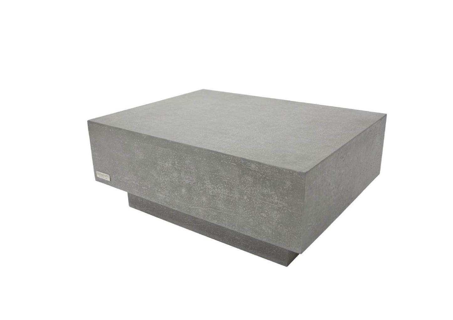 Elementi Home Tevere 34" Medium Rectangle Space Grey Concrete Coffee Table