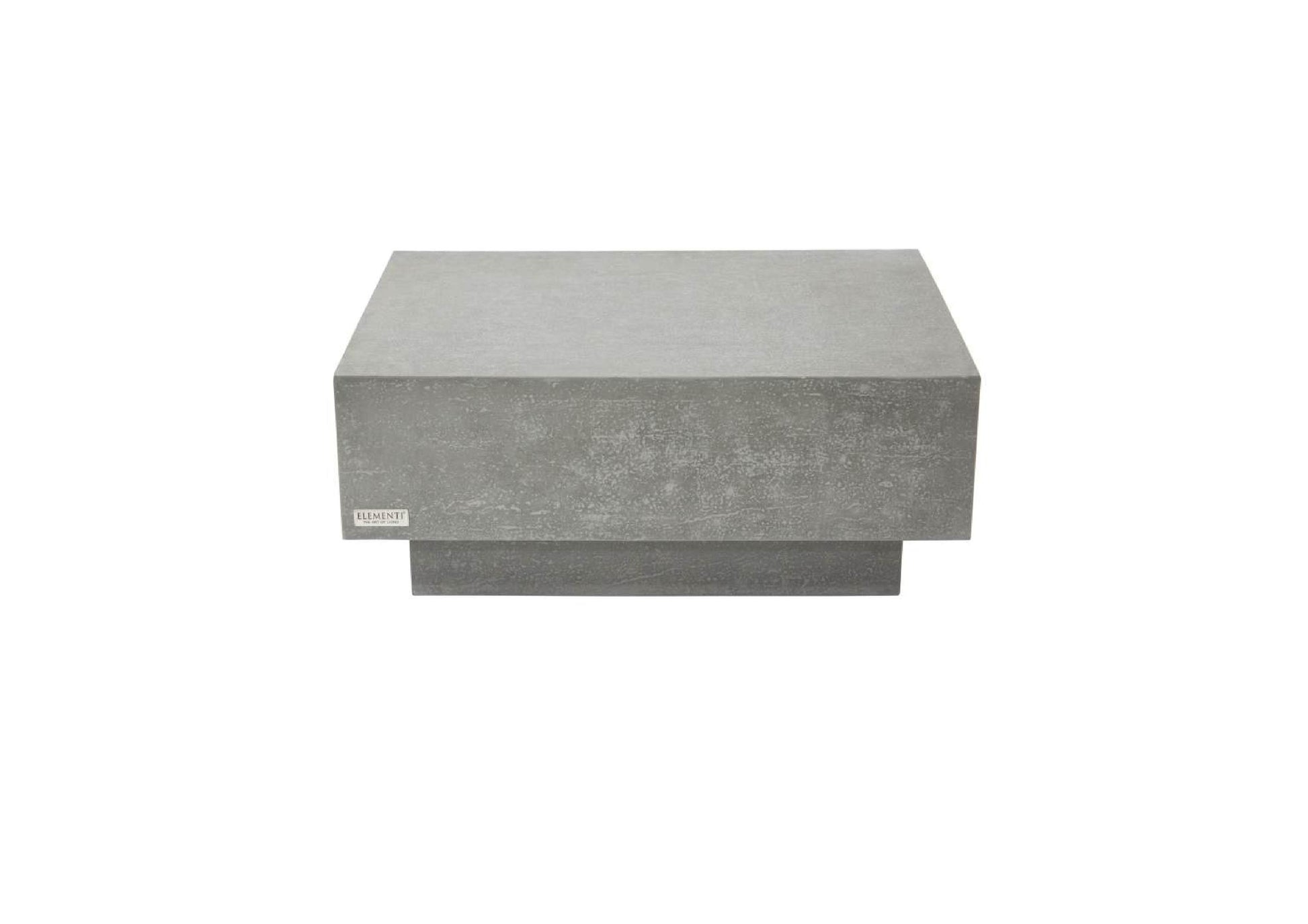 Elementi Home Tevere 34" Medium Rectangle Space Grey Concrete Coffee Table