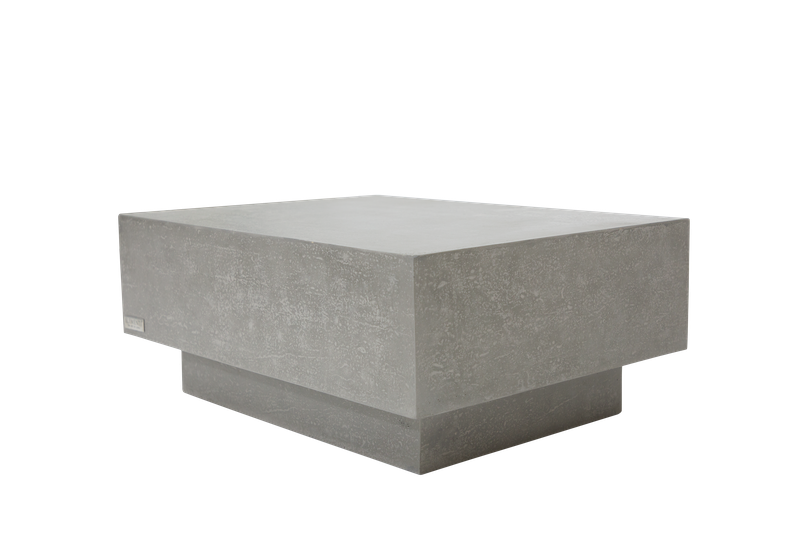 Elementi Home Tevere 34" Medium Rectangle Space Grey Concrete Coffee Table