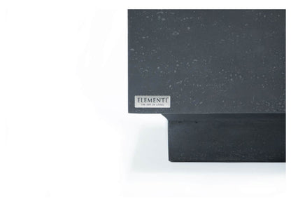 Elementi Home Tevere 60" Large Rectangle Slate Black Concrete Coffee Table