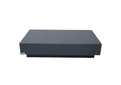 Elementi Home Tevere 60" Large Rectangle Slate Black Concrete Coffee Table