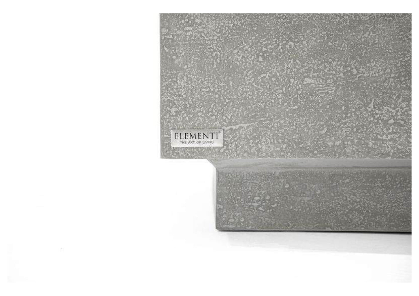 Elementi Home Tevere 60" Large Rectangle Space Grey Concrete Coffee Table