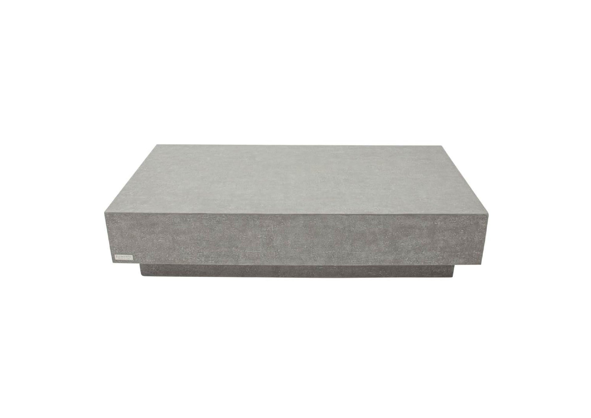 Elementi Home Tevere 60" Large Rectangle Space Grey Concrete Coffee Table