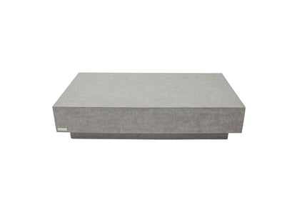 Elementi Home Tevere 60" Large Rectangle Space Grey Concrete Coffee Table