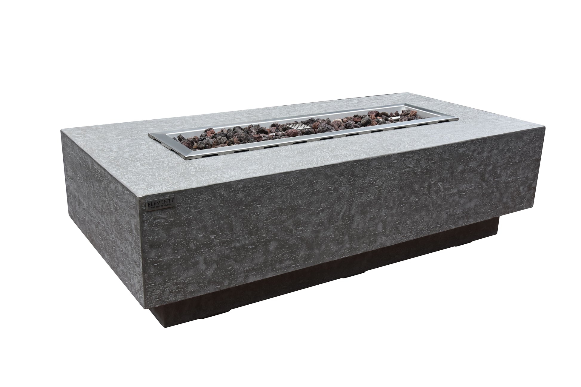 Elementi Kingsale 28" Rectangle Light Gray Concrete Natural Gas Fire Table
