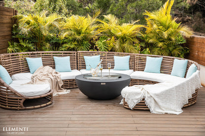 Elementi Lunar Bowl 42" Round Dark Gray Concrete Liquid Propane Fire Table