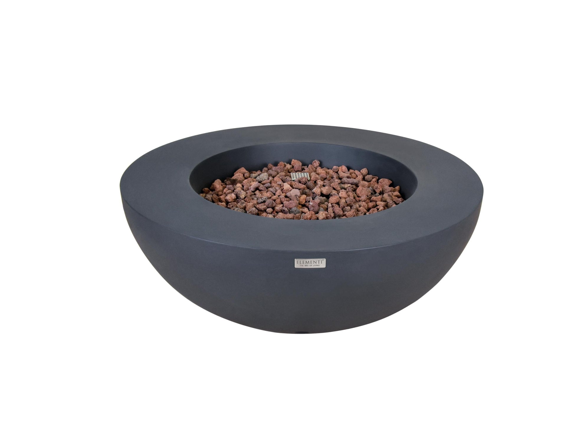Elementi Lunar Bowl 42" Round Dark Gray Concrete Liquid Propane Fire Table
